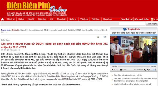 ທ້ອງຖິ່ນຕ່າງໆປະກາດໝາກຜົນການເລືອກຕັ້ງສສຊແລະສະມາຊິກສະພາປະຊາຊົນທຸກຂັ້ນ